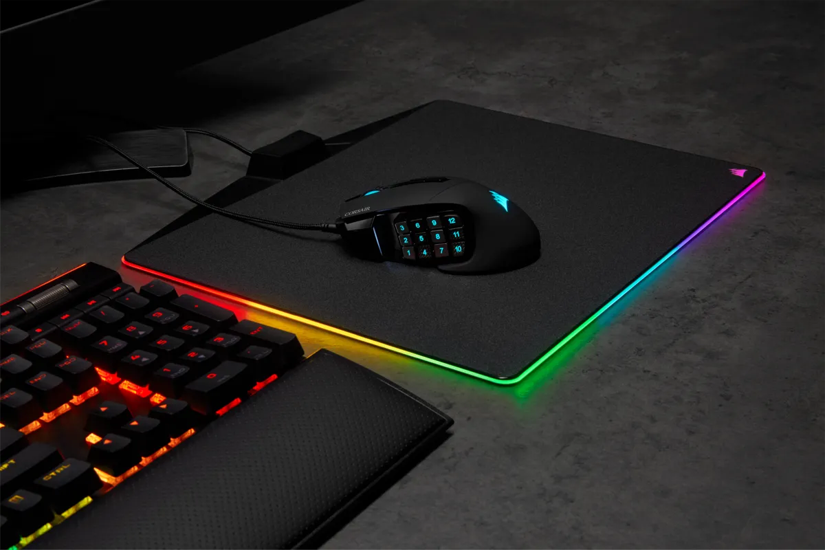 Corsair SCIMITAR RGB ELITE, Right-hand, Optical, USB Type-A, 18000 DPI, Black