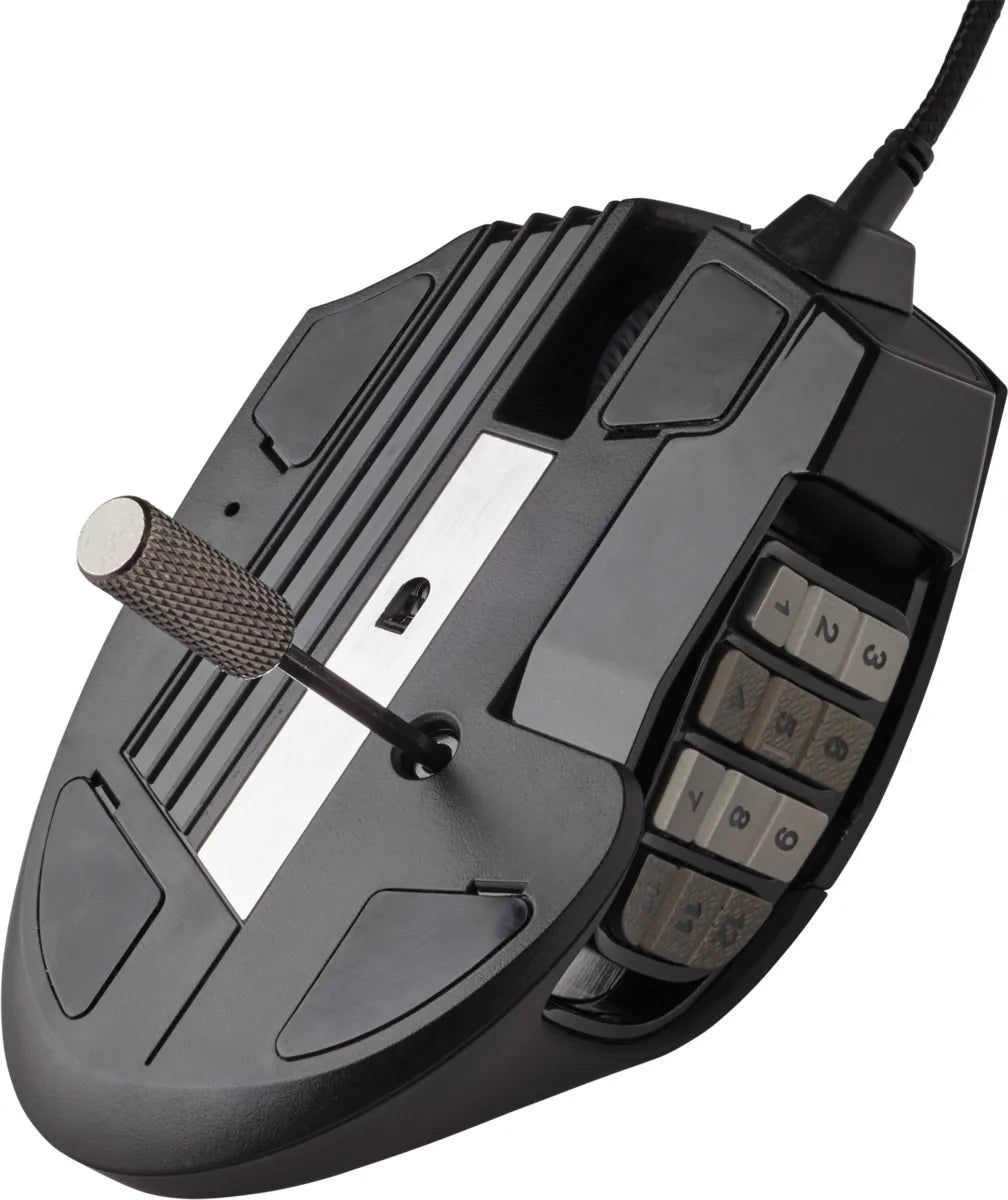 Corsair SCIMITAR RGB ELITE, Right-hand, Optical, USB, 18000 DPI, Black