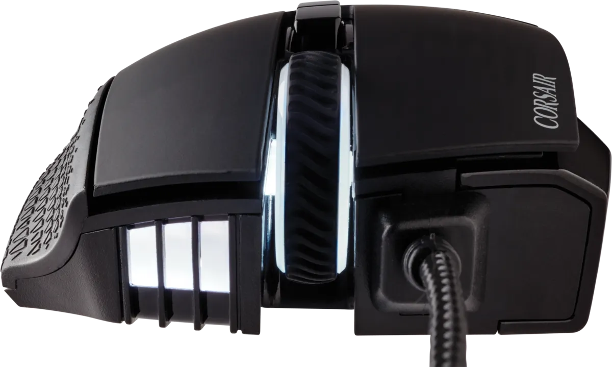 Corsair SCIMITAR RGB ELITE, Right-hand, Optical, USB Type-A, 18000 DPI, Black