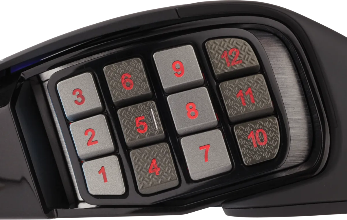 Corsair SCIMITAR RGB ELITE, Right-hand, Optical, USB Type-A, 18000 DPI, Black