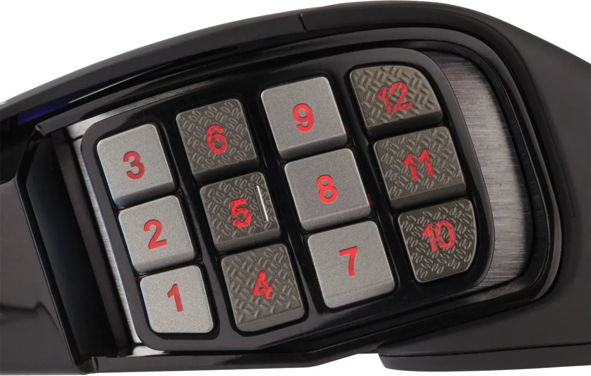 Corsair SCIMITAR RGB ELITE, Right-hand, Optical, USB, 18000 DPI, Black