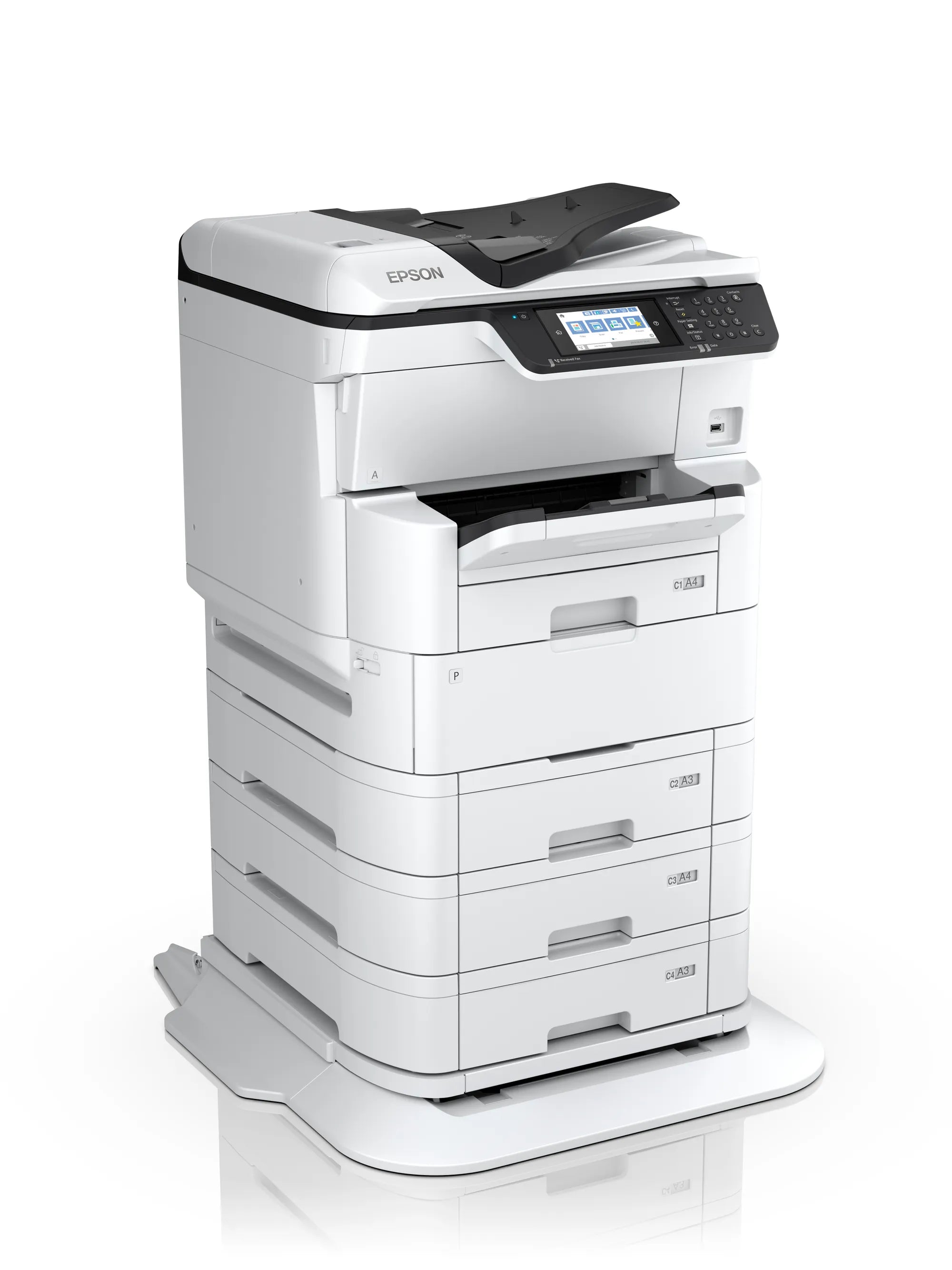 Epson WorkForce Pro WF‑C878RDWF, Inkjet, Colour printing, 4800 x 1200 DPI, A3+, Direct printing, Black, White