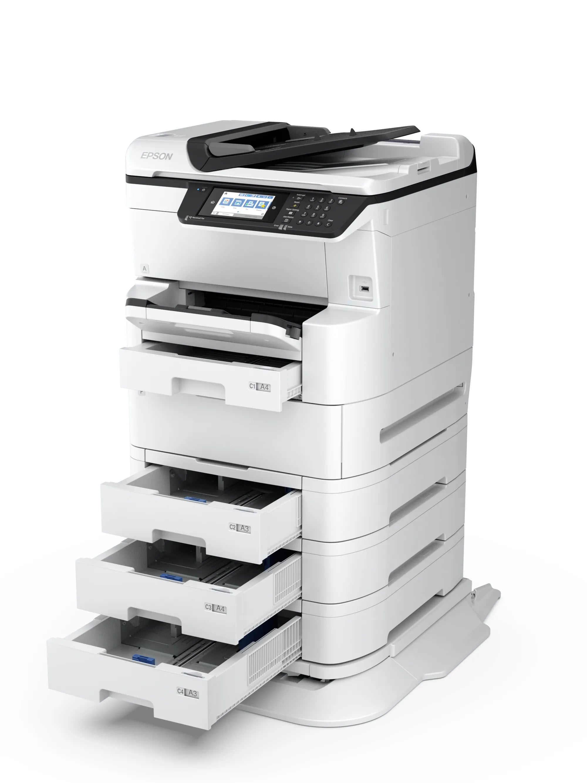 Epson WorkForce Pro WF‑C878RDWF, Inkjet, Colour printing, 4800 x 1200 DPI, A3+, Direct printing, Black, White