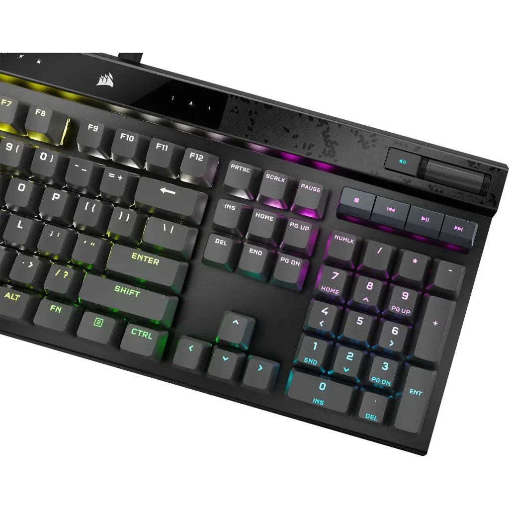 Corsair K70 MAX, Full-size (100%), USB, RGB LED, Black