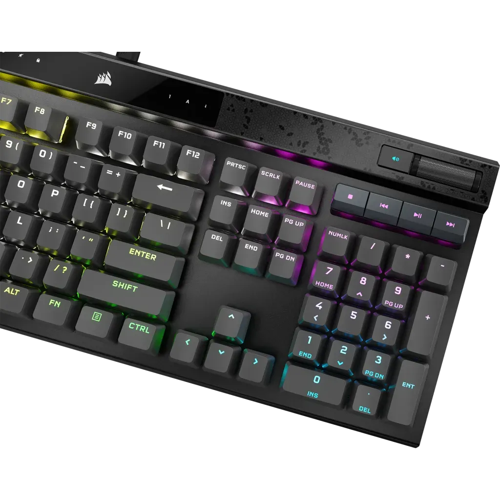 Corsair K70 MAX, Full-size (100%), Wired, USB, RGB LED, Black