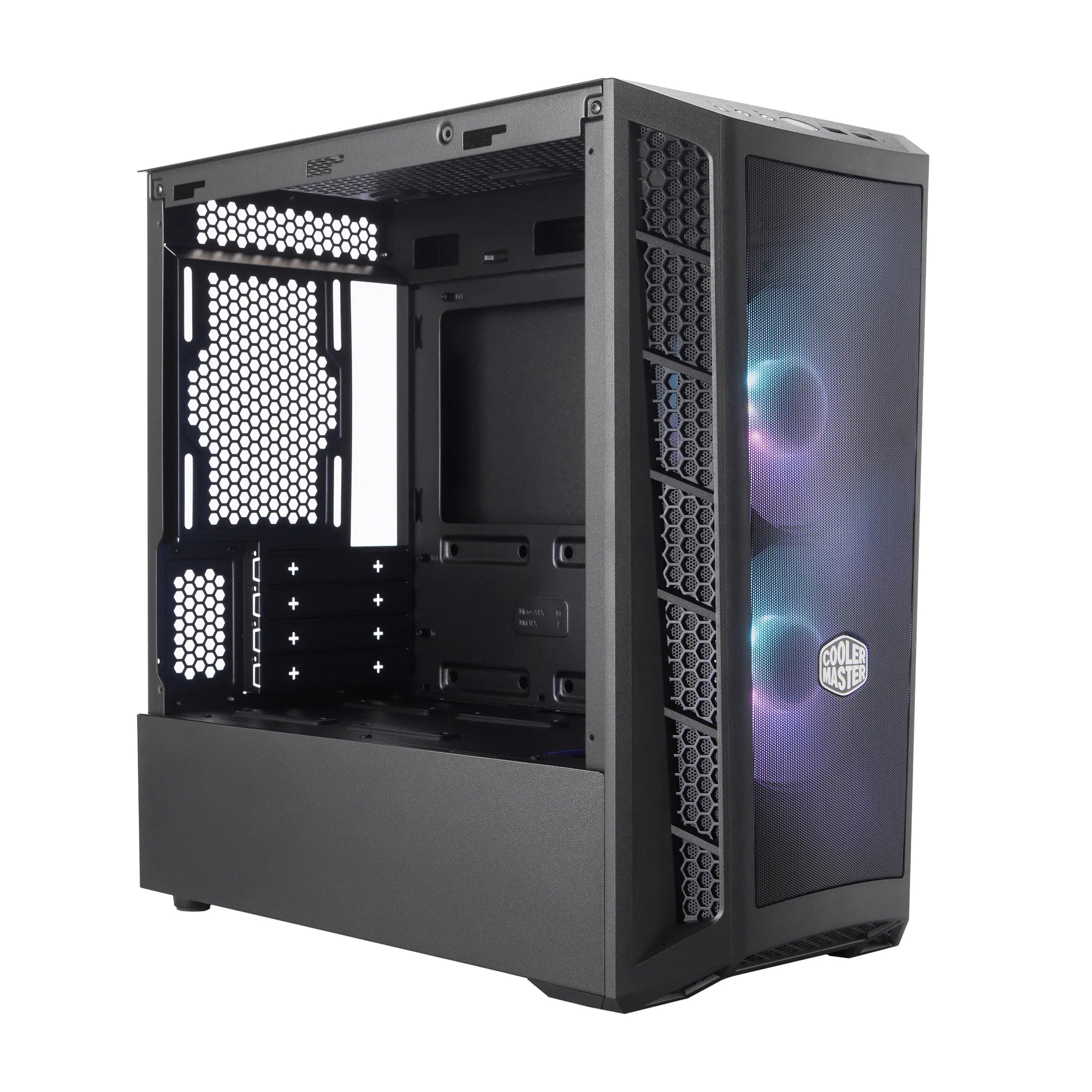 Cooler Master MasterBox MB311L ARGB, Mini-Tower, PC, Mesh,Plastic,Tempered glass, Black, Micro ATX,Mini-ITX, 2.2 cm