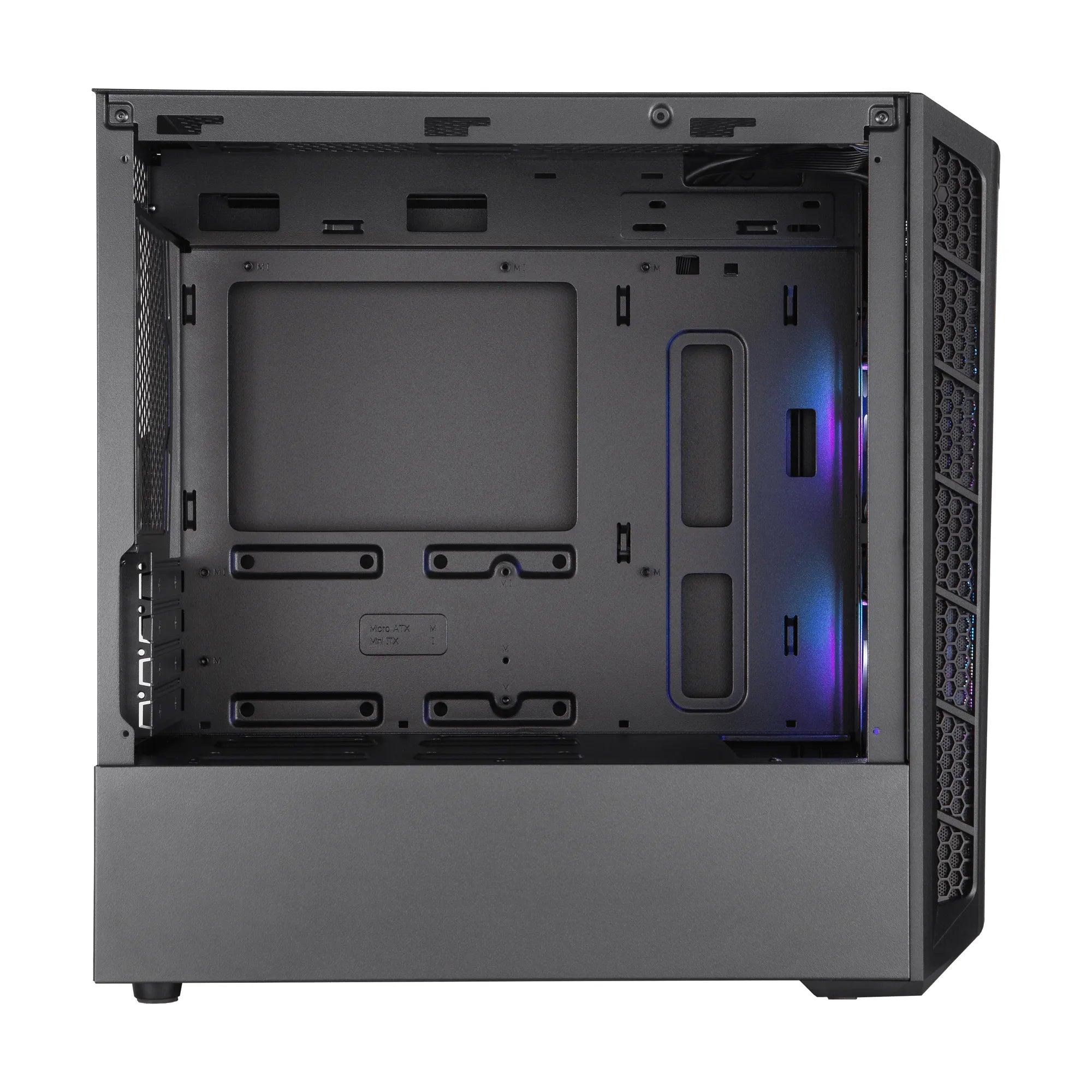 Cooler Master MasterBox MB311L ARGB, Mini-Tower, PC, Mesh,Plastic,Tempered glass, Black, Micro ATX,Mini-ITX, 2.2 cm