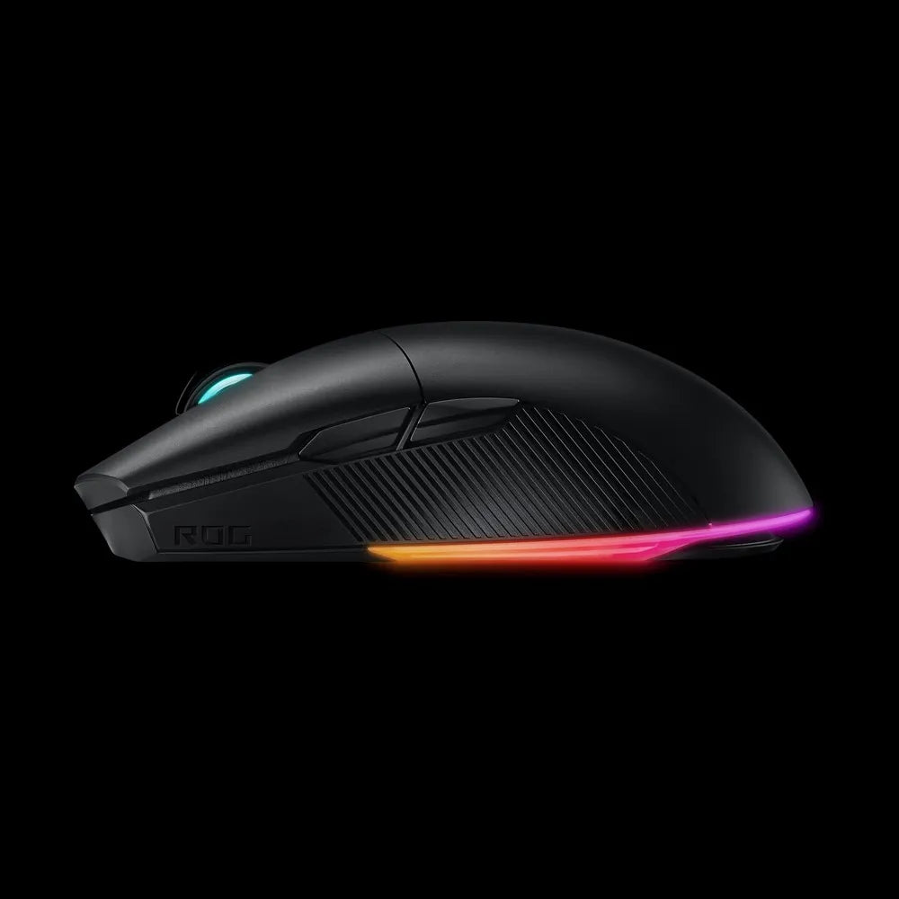 ASUS ROG Pugio II, Ambidextrous, Optical, RF Wireless+Bluetooth+USB Type-A, 16000 DPI, Black