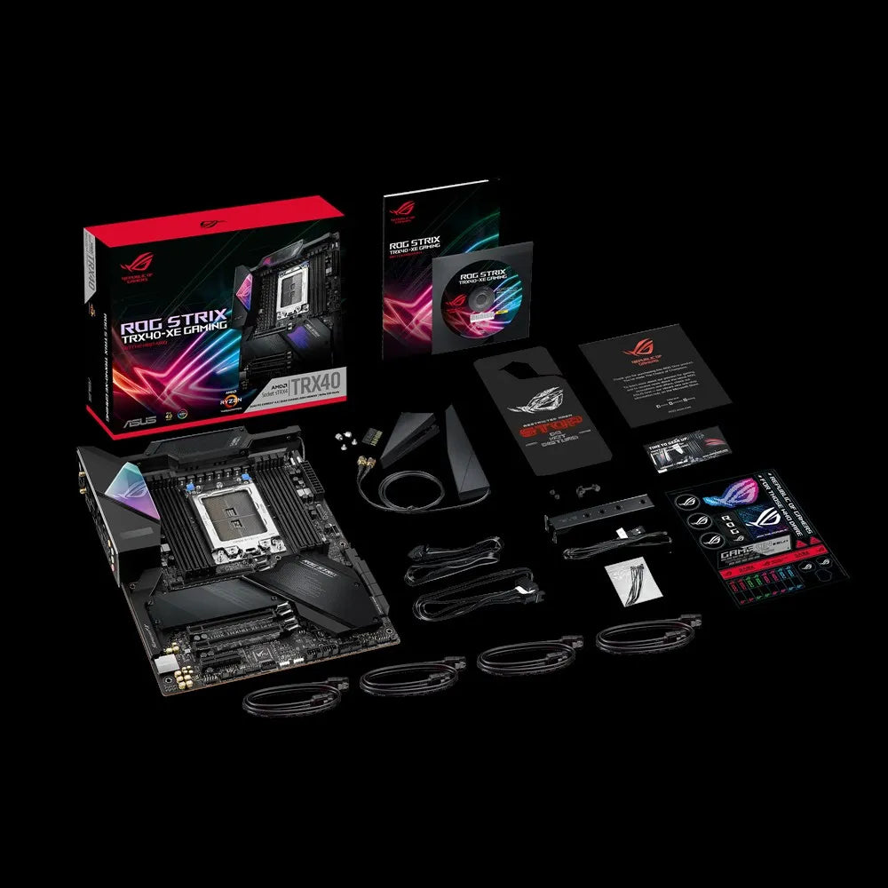 ASUS ROG STRIX TRX40-XE GAMING, AMD, sTRX4, AMD Ryzen, DDR4-SDRAM, DIMM, 2133,2400,2666,2800,3200,3400,3466,3733,3800,4133,4266,4333,4400,4600,4666 MHz