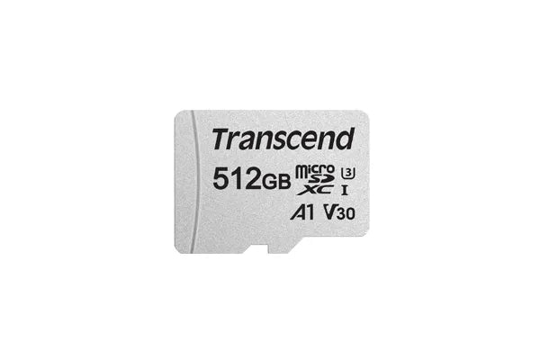 Transcend microSDXC 300S 512GB with adapter, 512 GB, MicroSDXC, Class 10, NAND, 95 MB/s, 40 MB/s