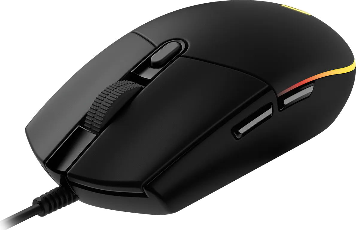 Logitech G G203 LIGHTSYNC Gaming Mouse, USB Type-A, 8000 DPI, 1 ms, Black
