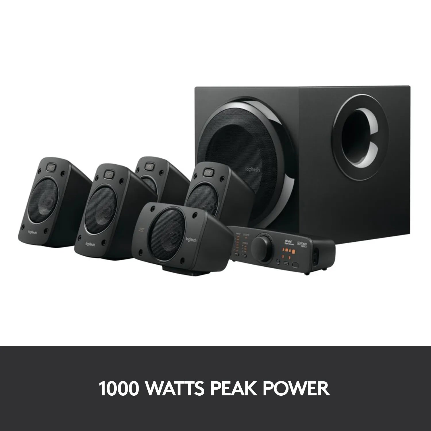 Logitech Surround Sound Speakers Z906, 5.1 channels, 500 W, Universal, Black, 1000 W, IR