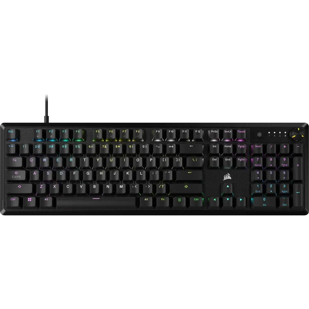 Corsair K70, Full-size (100%), Wired, USB, Mechanical, Black