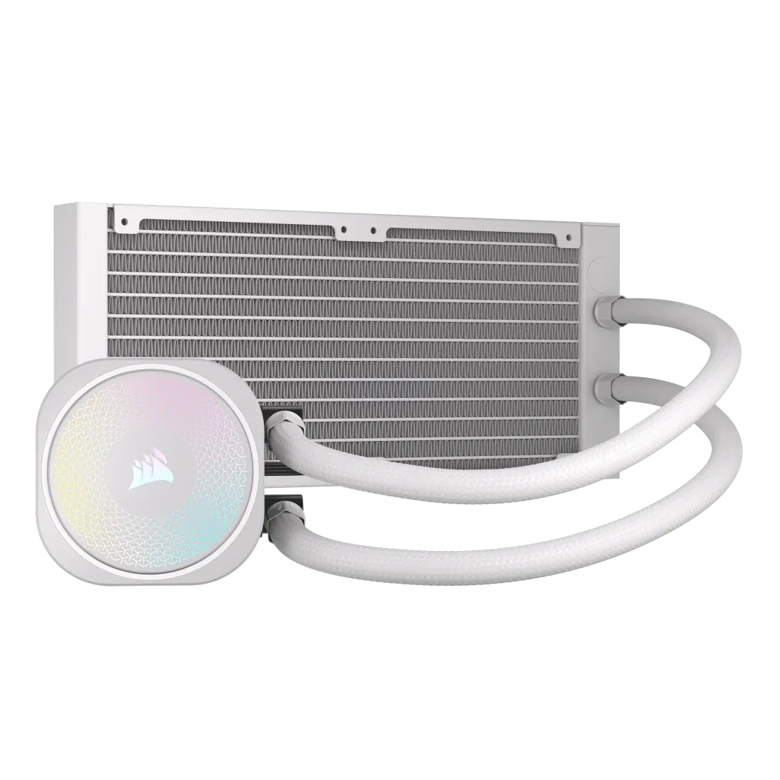 Corsair NAUTILUS 240 RS ARGB Liquid, Air cooler, 2100 RPM, 34 dB, 74.37 cfm, White