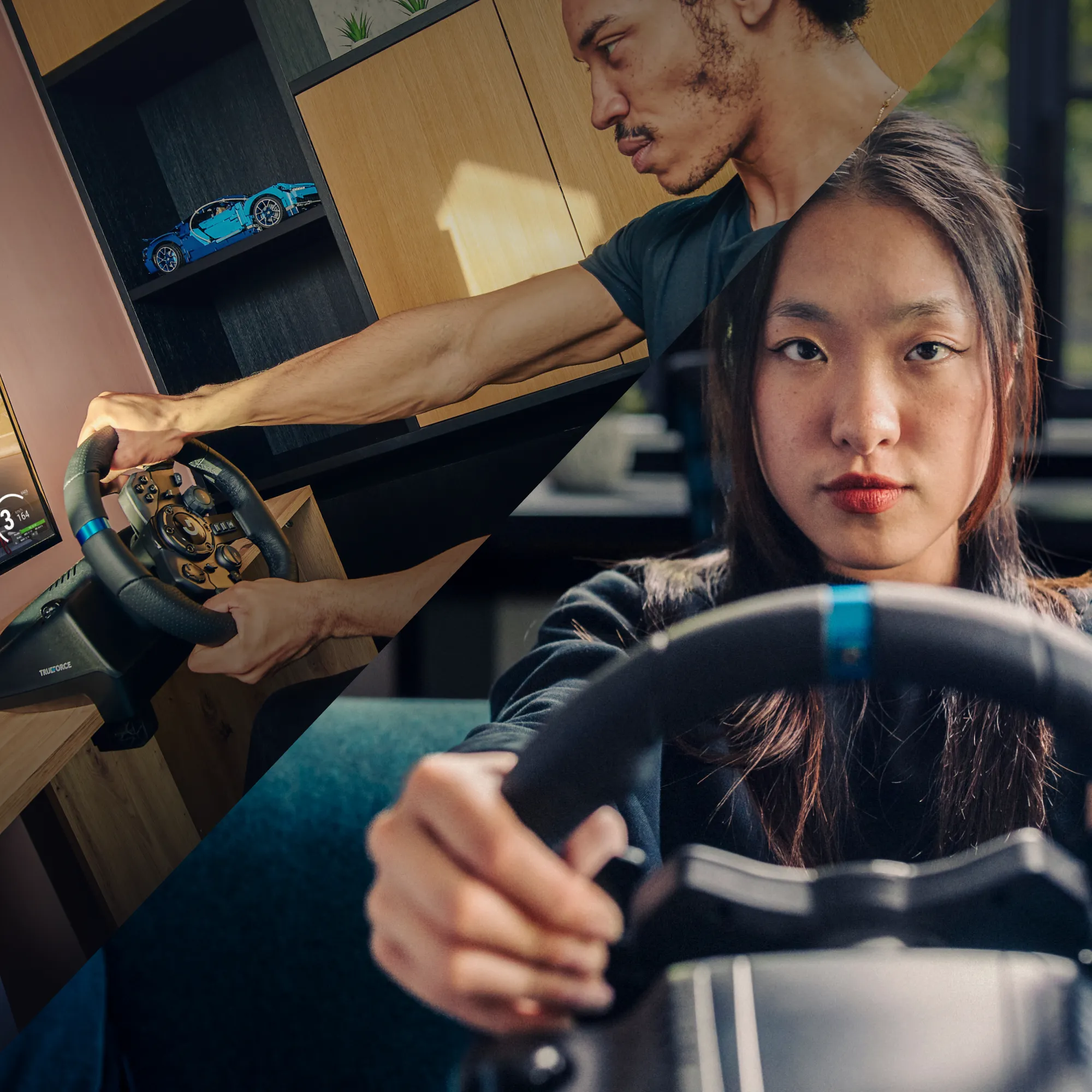 Logitech G G923 Racing Wheel and Pedals for PS5, PS4 and PC, Steering wheel + Pedals, PC, PlayStation 4, PlayStation 5, D-pad, Analogue / Digital, 900°, Wired