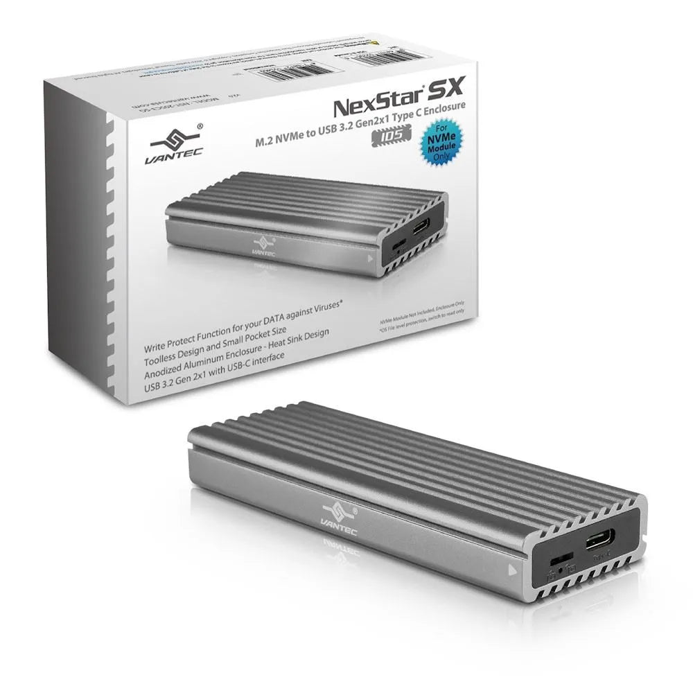 M.2 NVMe SSD To USB 3.2 Gen 2x1 Type C Enclosure; Revised Toolless
