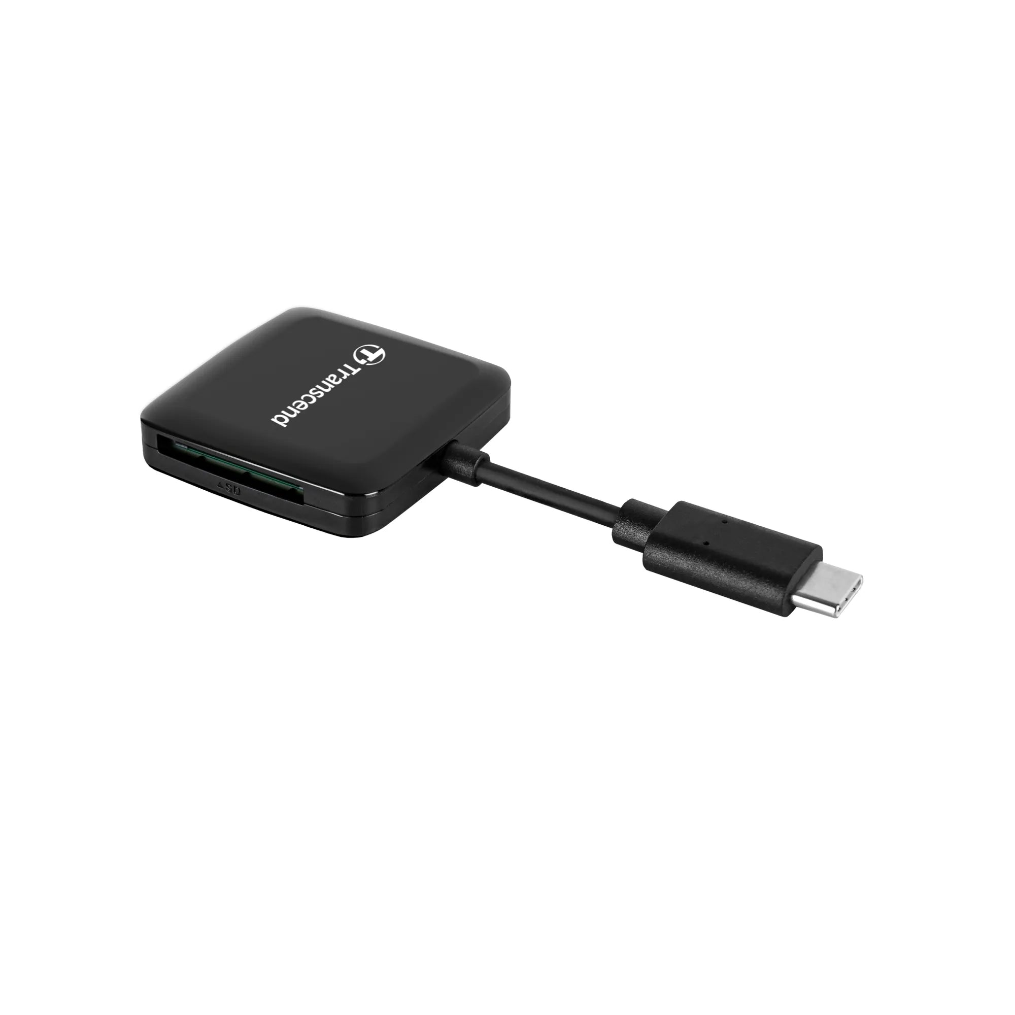 Transcend RDC3 Card Reader, MicroSDHC, MicroSDXC, SDHC, SDXC, Black, CE/FCC/BSMI/KC/RCM/EAC, USB 3.2 Gen 1 (3.1 Gen 1) Type-C, 115 mm, 30 mm