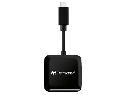 Transcend RDC3 Card Reader, MicroSDHC, MicroSDXC, SDHC, SDXC, Black, CE/FCC/BSMI/KC/RCM/EAC, USB 3.2 Gen 1 (3.1 Gen 1) Type-C, 0 - 70 °C, 40.8 mm