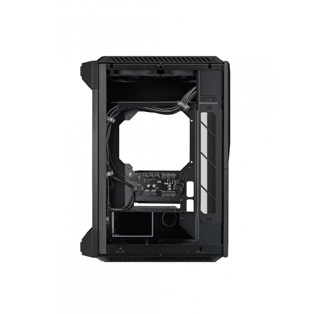 ASUS ROG Z11, PC, Acrylonitrile butadiene styrene (ABS), Aluminium, Steel, Tempered glass, Black, Mini-DTX, Mini-ITX, Bottom, 2x 140 mm