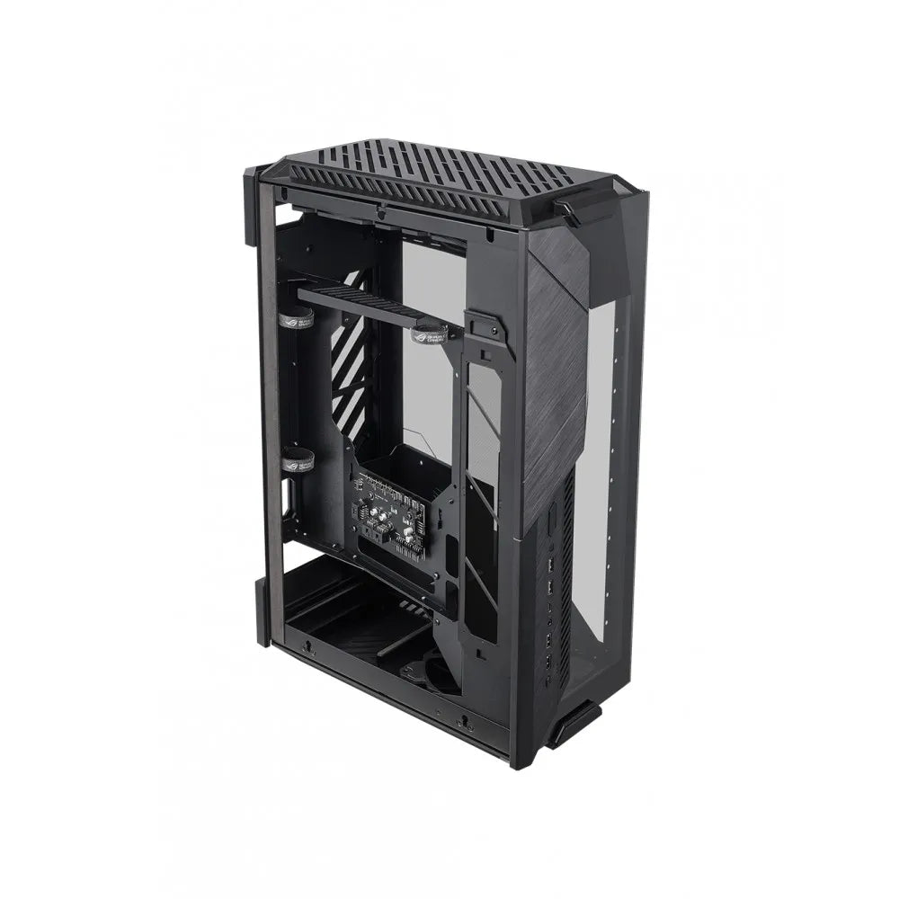 ASUS ROG Z11, PC, Acrylonitrile butadiene styrene (ABS), Aluminium, Steel, Tempered glass, Black, Mini-DTX, Mini-ITX, Bottom, 2x 140 mm