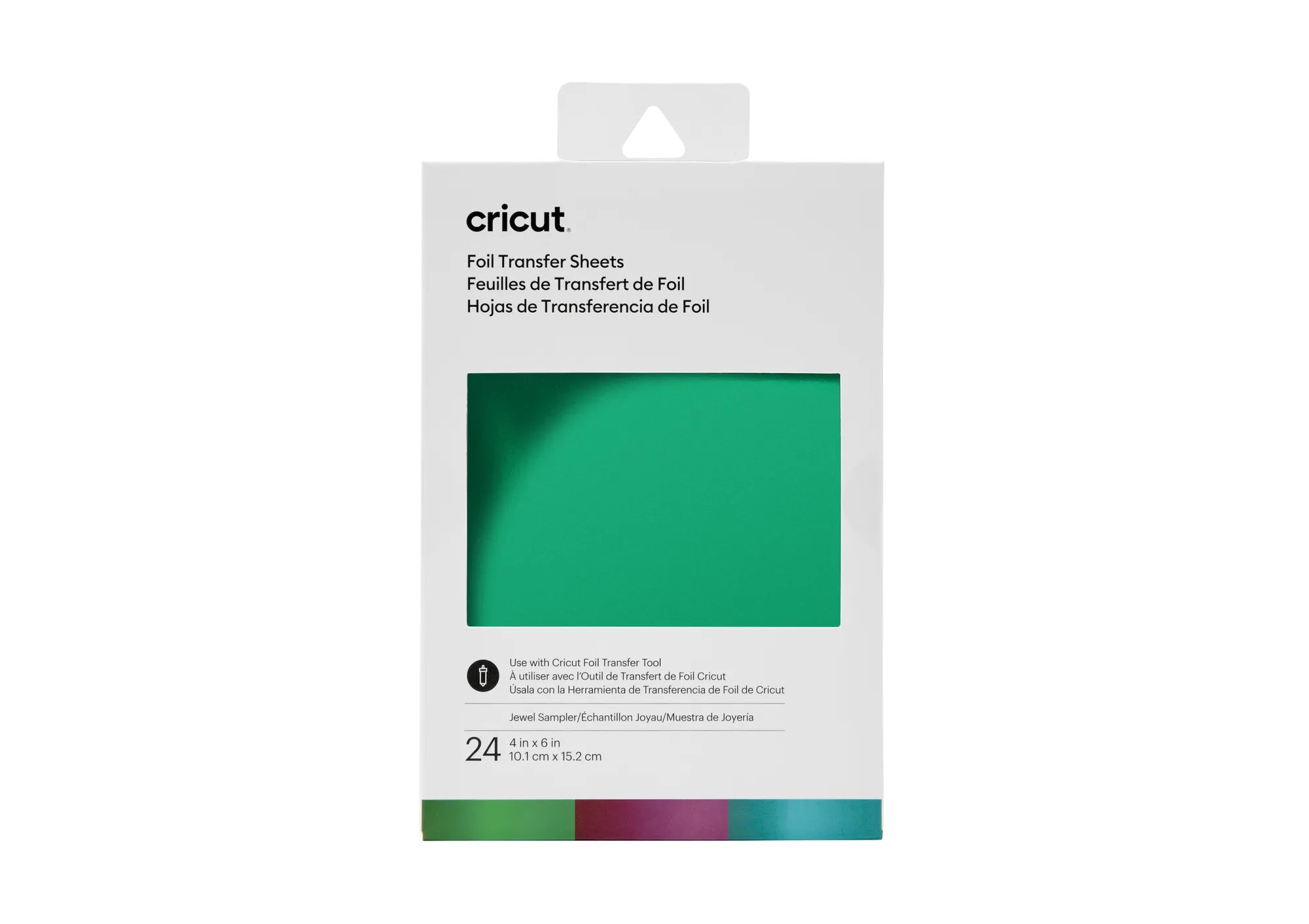 Cricut Transfer Foil Sheets Sampler 10x15cm 24 sheets (Jewel), 100 mm, 150 mm, 24 sheets