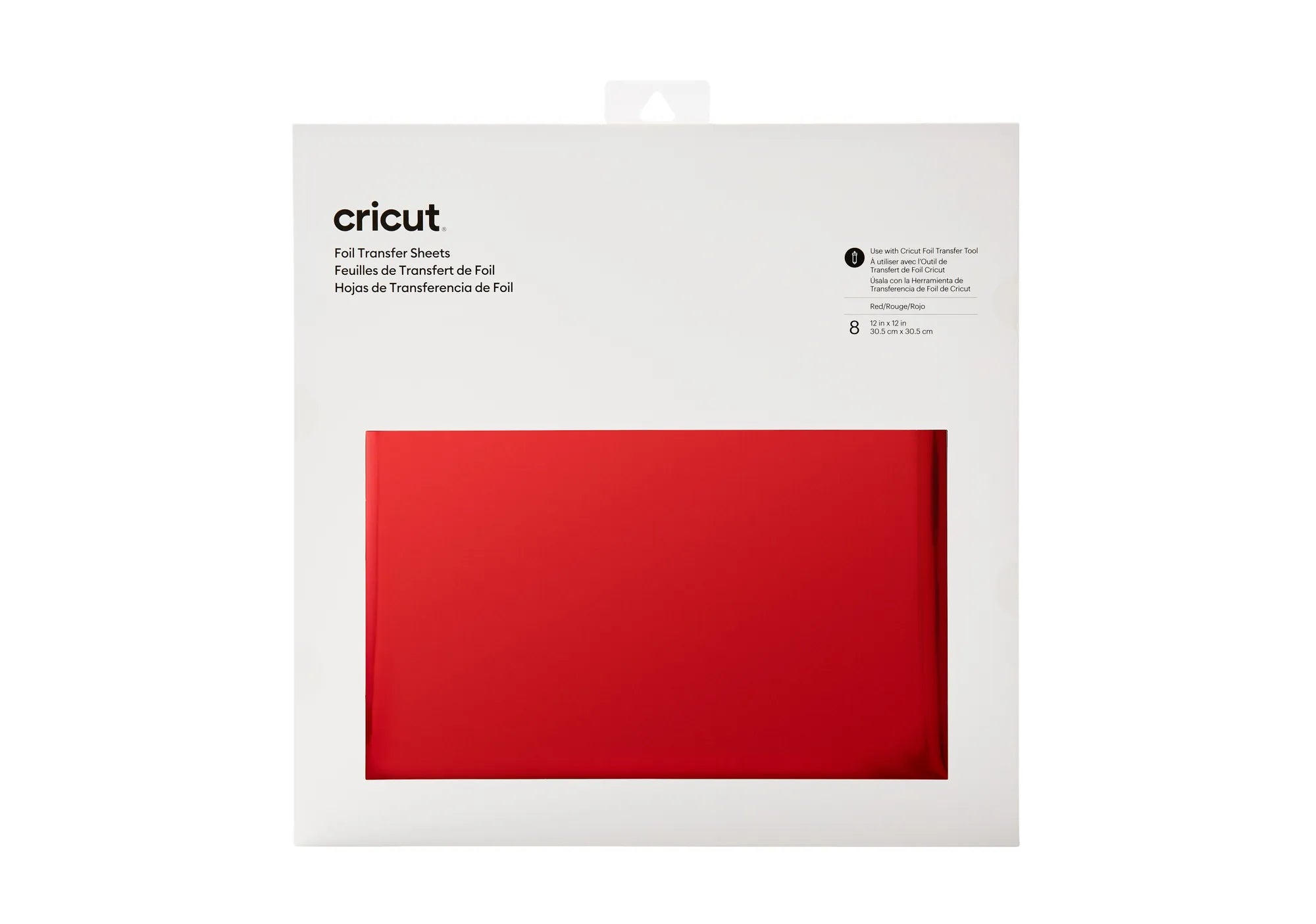 Cricut Transfer Foil Sheets 30x30cm 8 sheets (Red), Cricut Maker & Cricut Explore machines, 300 mm, 300 mm, 8 sheets