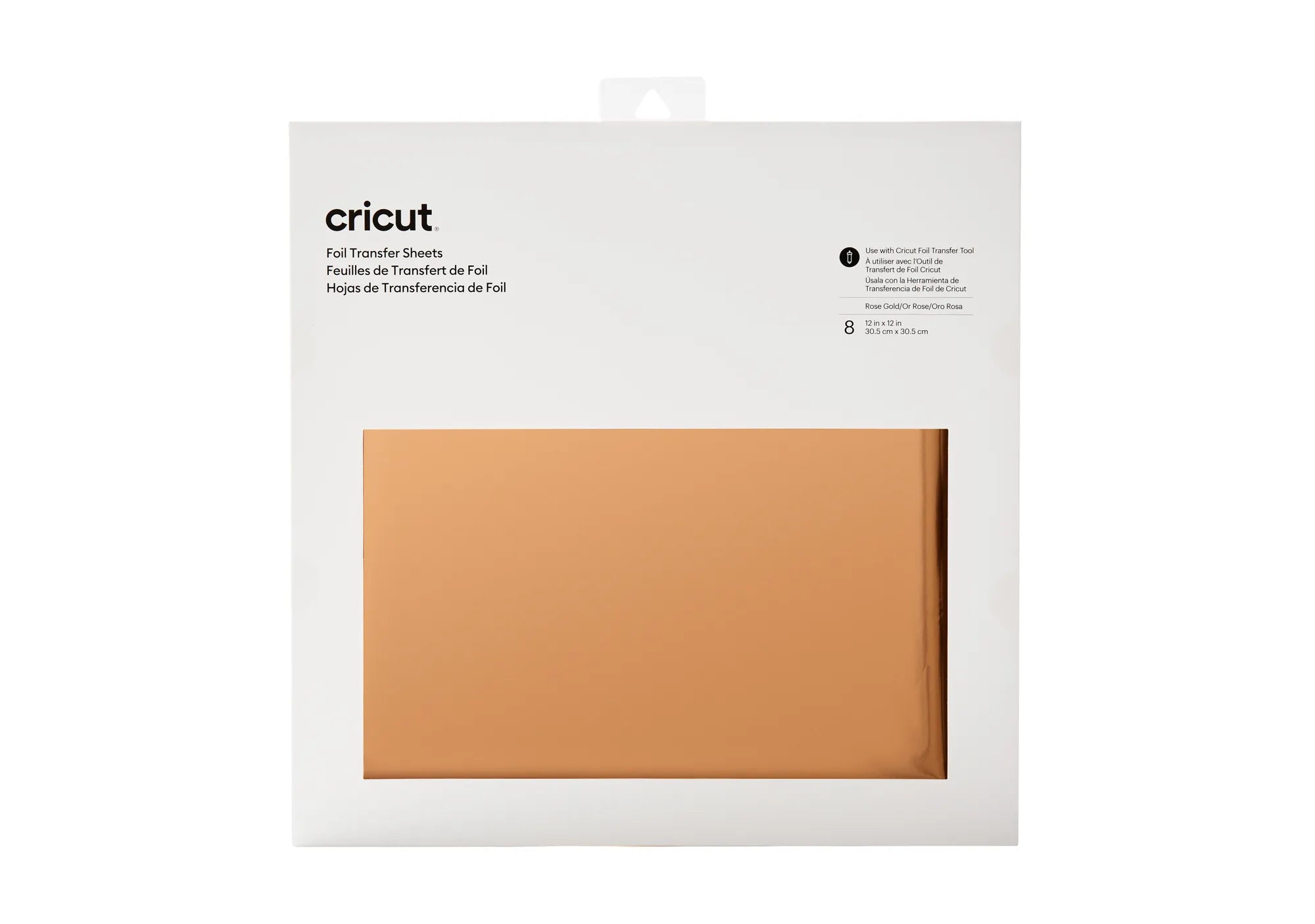 Cricut Transfer Foil Sheets 30x30cm 8 sheets (Rose Gold), Cricut Maker & Cricut Explore machines, 300 mm, 300 mm, 8 sheets