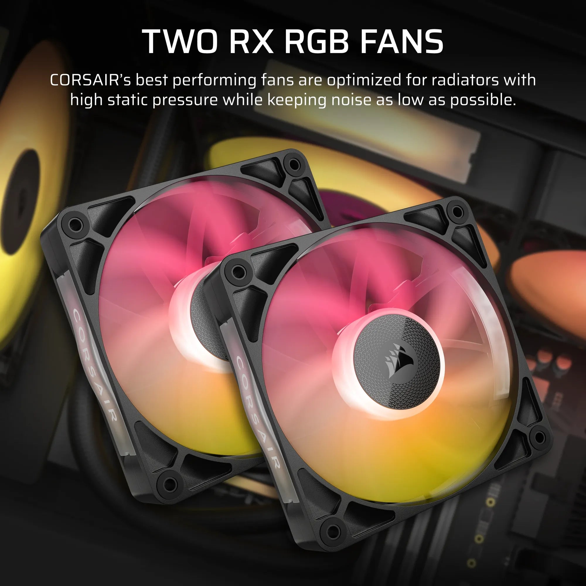 Corsair iCUE LINK TITAN RX RGB, All-in-one liquid cooler, 12 cm, 300 RPM, 2100 RPM, 73.5 cfm, Black