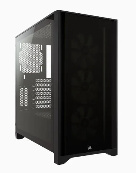 Corsair iCUE 4000X RGB, Midi Tower, PC, Black, ATX, EATX, micro ATX, Mini-ITX, Plastic, Steel, Tempered glass, Gaming