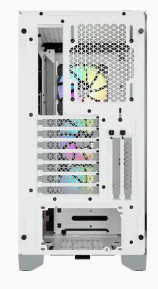 Corsair iCUE 4000X RGB, Midi Tower, PC, White, ATX, EATX, micro ATX, Mini-ITX, Plastic, Steel, Tempered glass, Gaming