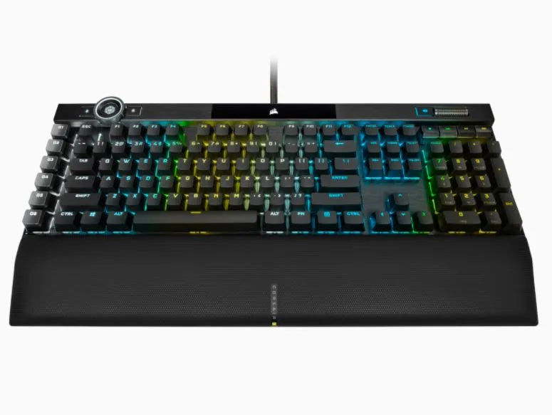 Corsair K100 RGB, Wired, USB, Mechanical, QWERTZ, RGB LED, Black