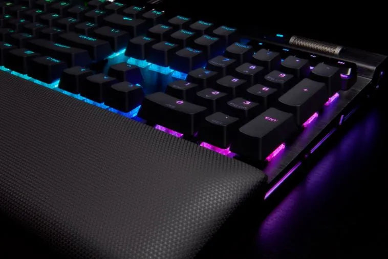 Corsair K100 RGB, Wired, USB, Mechanical, QWERTZ, RGB LED, Black