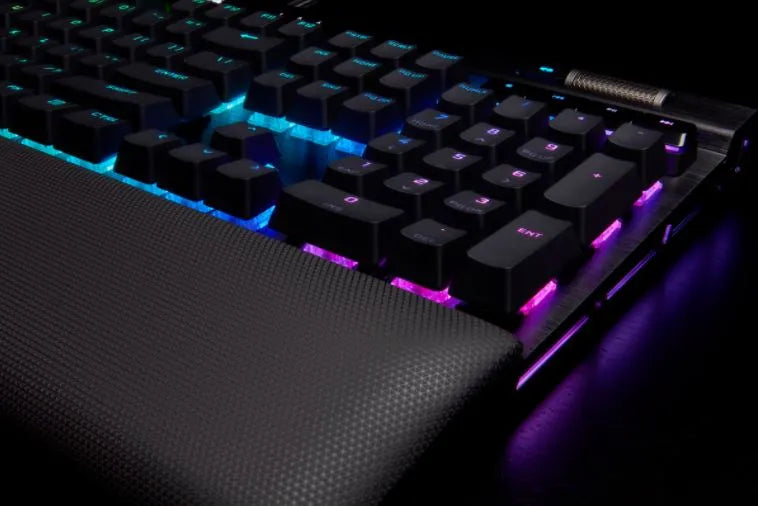 Corsair K100 RGB, Standard, USB, Mechanical, QWERTZ, RGB LED, Black