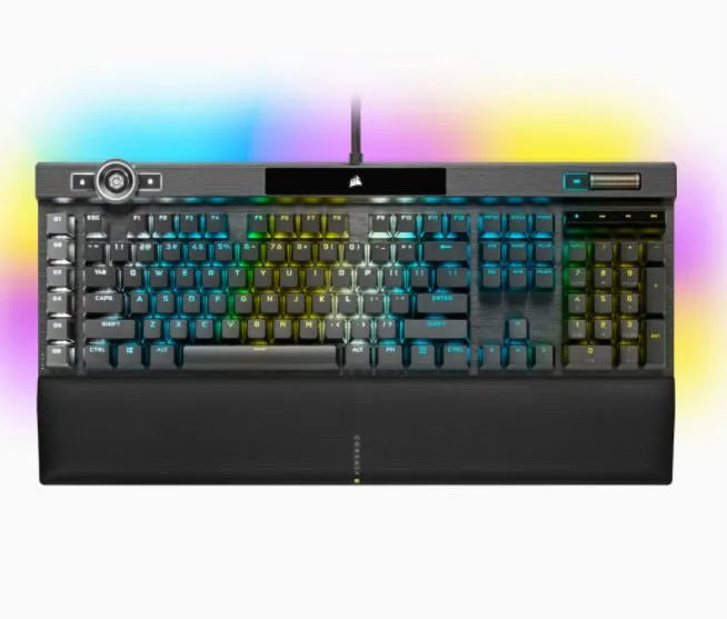 Corsair K100 RGB, Wired, USB, Mechanical, QWERTZ, RGB LED, Black