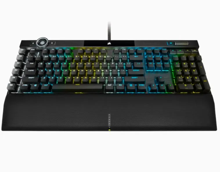 Corsair K100 RGB, Standard, USB, Mechanical, QWERTZ, RGB LED, Black