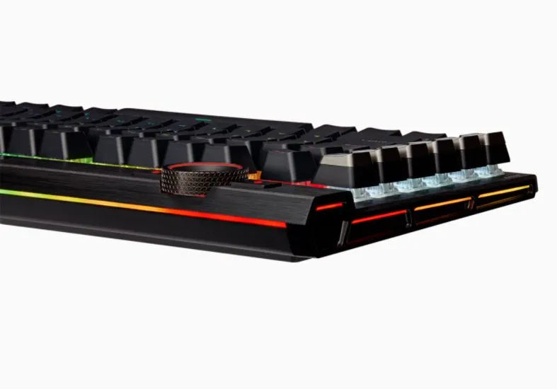 Corsair K100 RGB, Wired, USB, Mechanical, QWERTZ, RGB LED, Black