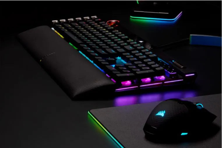 Corsair K100 RGB, Wired, USB, Mechanical, QWERTZ, RGB LED, Black