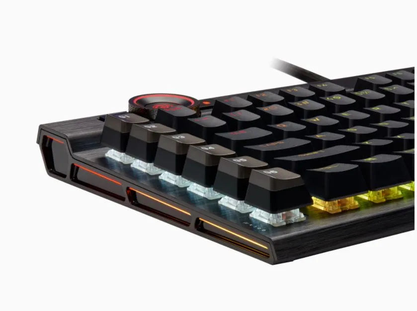 Corsair K100 RGB, Wired, USB, Mechanical, QWERTZ, RGB LED, Black