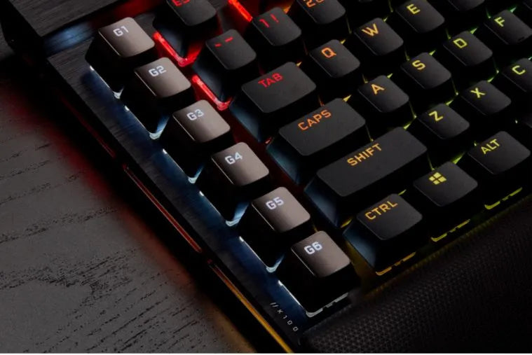 Corsair K100 RGB, Standard, USB, Mechanical, QWERTZ, RGB LED, Black