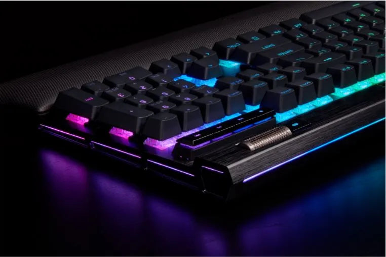 Corsair K100 RGB, Wired, USB, Mechanical, QWERTZ, RGB LED, Black
