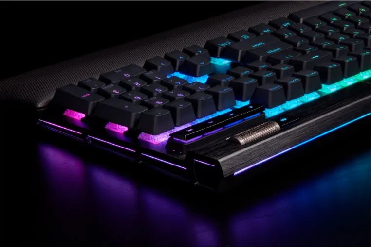 Corsair K100 RGB, Standard, USB, Mechanical, QWERTZ, RGB LED, Black