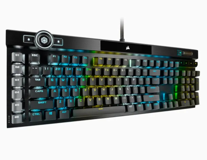 Corsair K100 RGB, Standard, USB, Mechanical, QWERTZ, RGB LED, Black