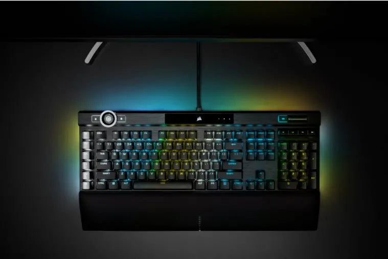 Corsair K100 RGB, Standard, USB, Mechanical, QWERTZ, RGB LED, Black