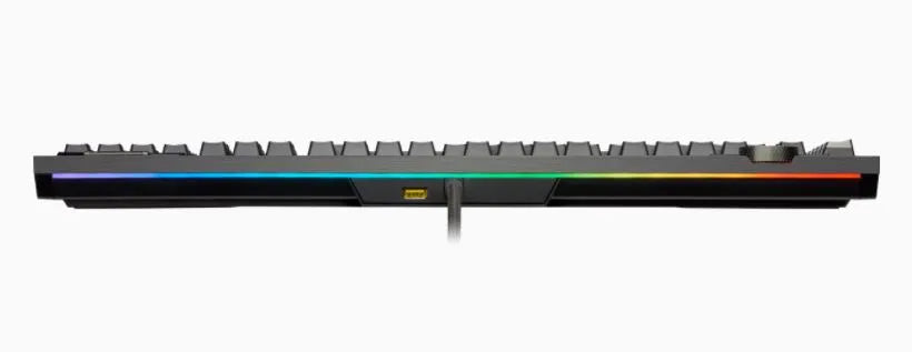 Corsair K100 RGB, Wired, USB, Mechanical, QWERTZ, RGB LED, Black