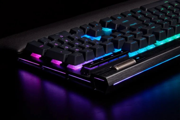 Corsair K100 RGB, Wired, USB, Mechanical, QWERTZ, RGB LED, Black