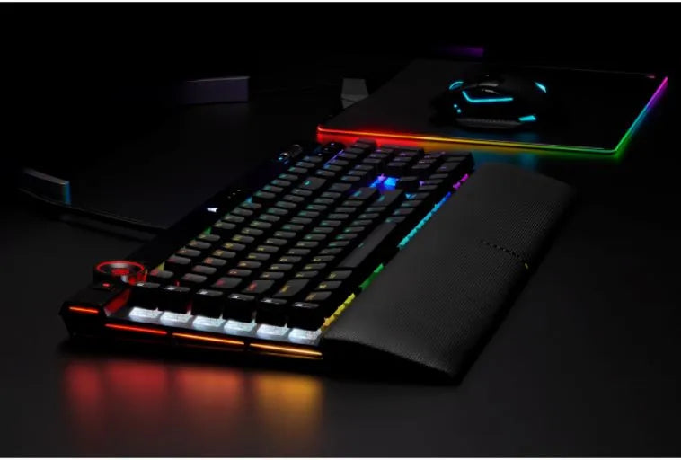 Corsair K100 RGB, Wired, USB, Mechanical, QWERTZ, RGB LED, Black