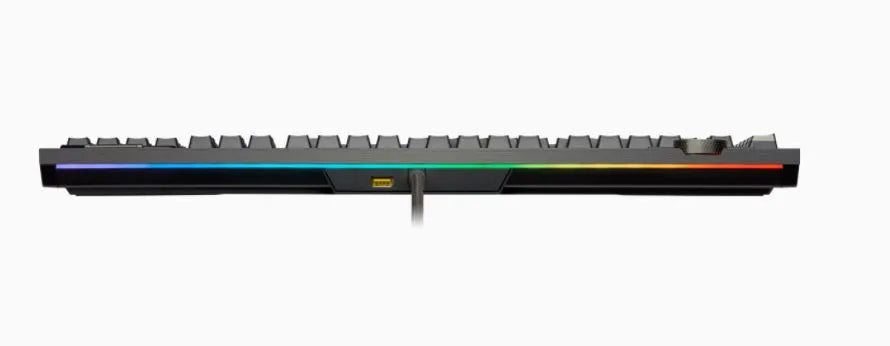 Corsair K100 RGB, Wired, USB, Mechanical, QWERTZ, RGB LED, Black