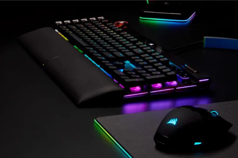 Corsair K100 RGB, Wired, USB, Mechanical, QWERTZ, RGB LED, Black