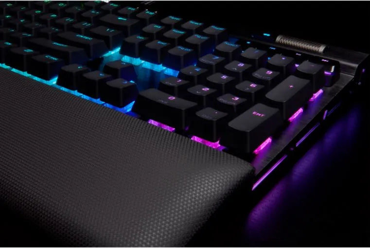 Corsair K100 RGB, Wired, USB, Mechanical, QWERTZ, RGB LED, Black