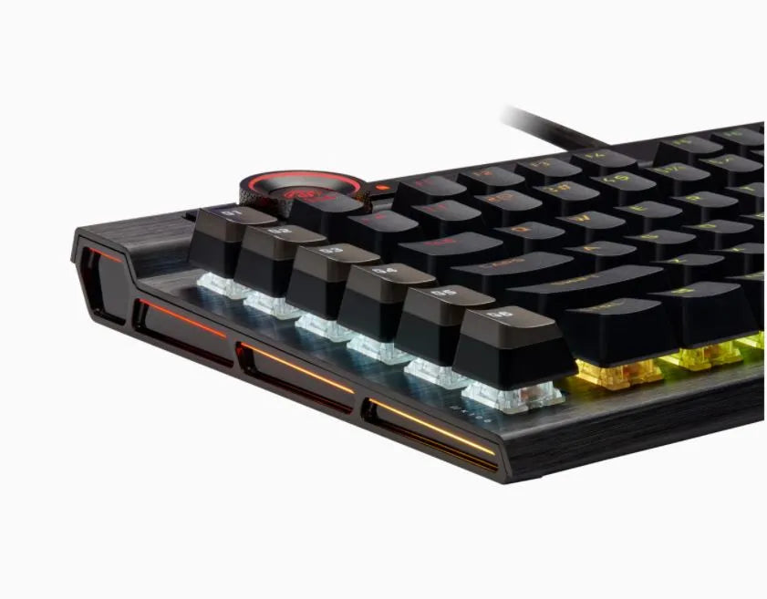 Corsair K100 RGB, Standard, USB, Mechanical, QWERTZ, RGB LED, Black